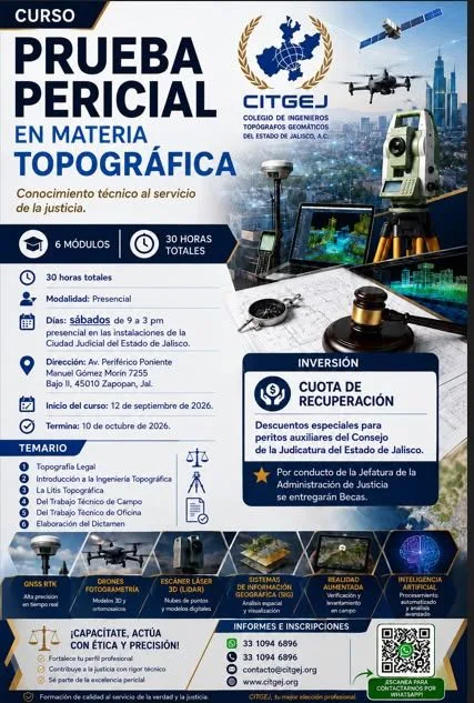 Imagen de Curso Prueba Pericial en Materia Topográfica